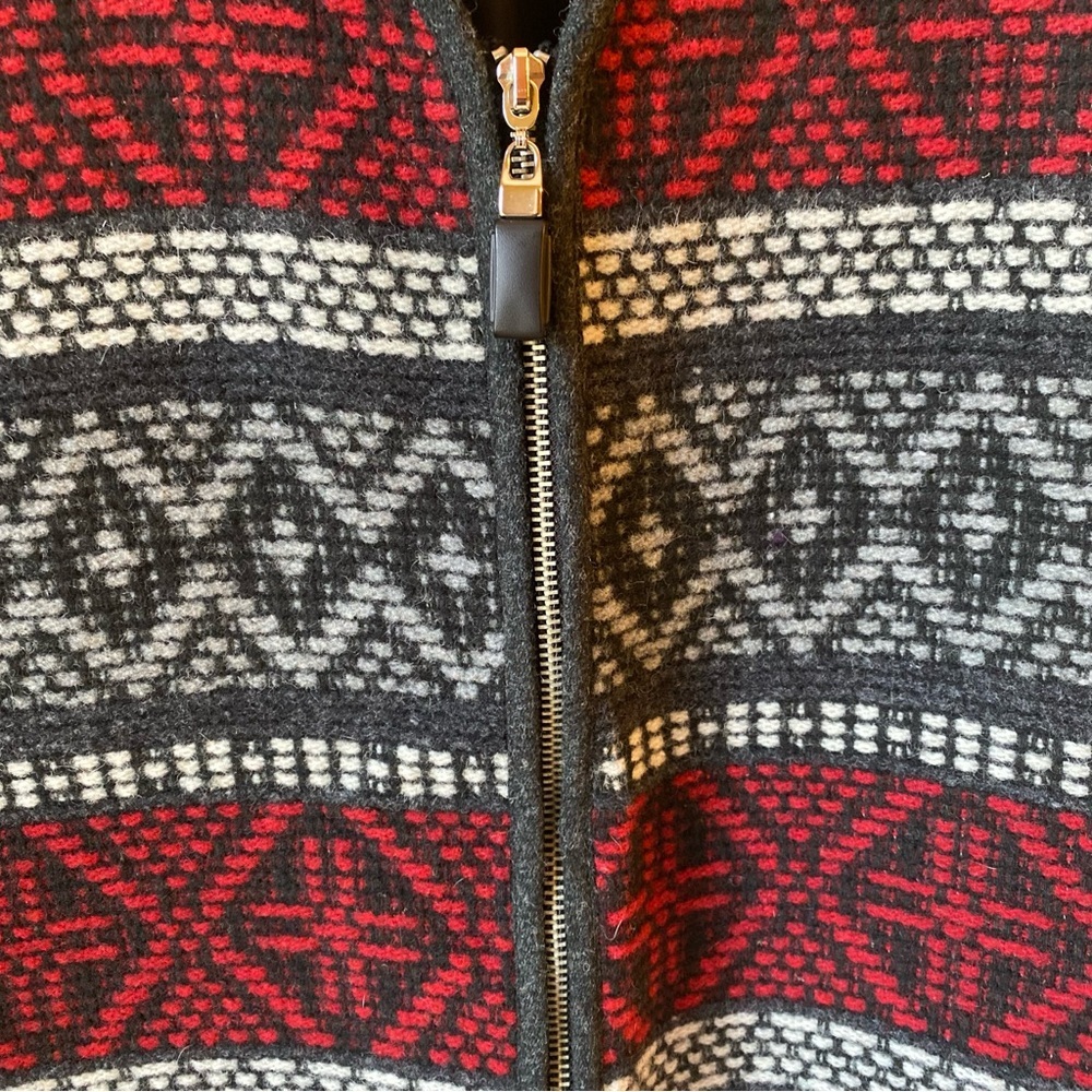 Coldwater Creek Wool Blend V Neck Lined Mixed Pattern Vest Women’s Large - Picture 2 of 9